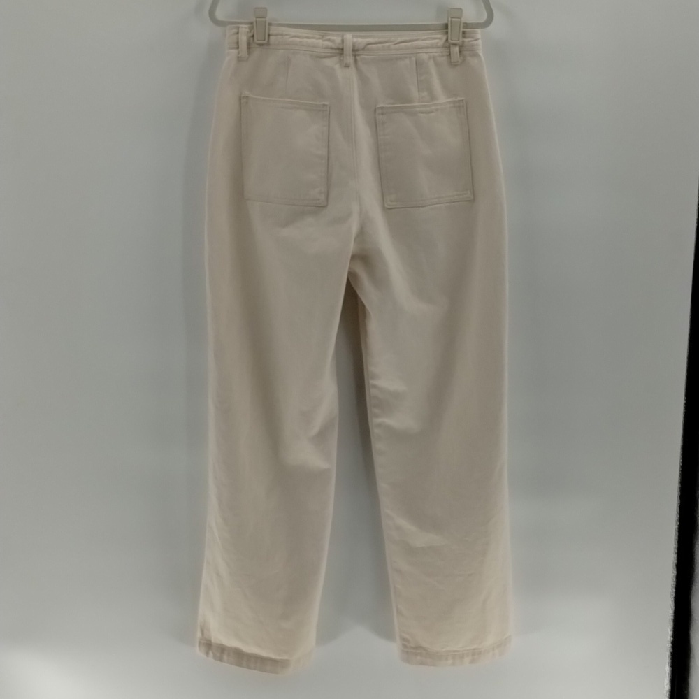 Wish List denim cream jeans split front size large 100% cotton high waist - Picture 5 of 12